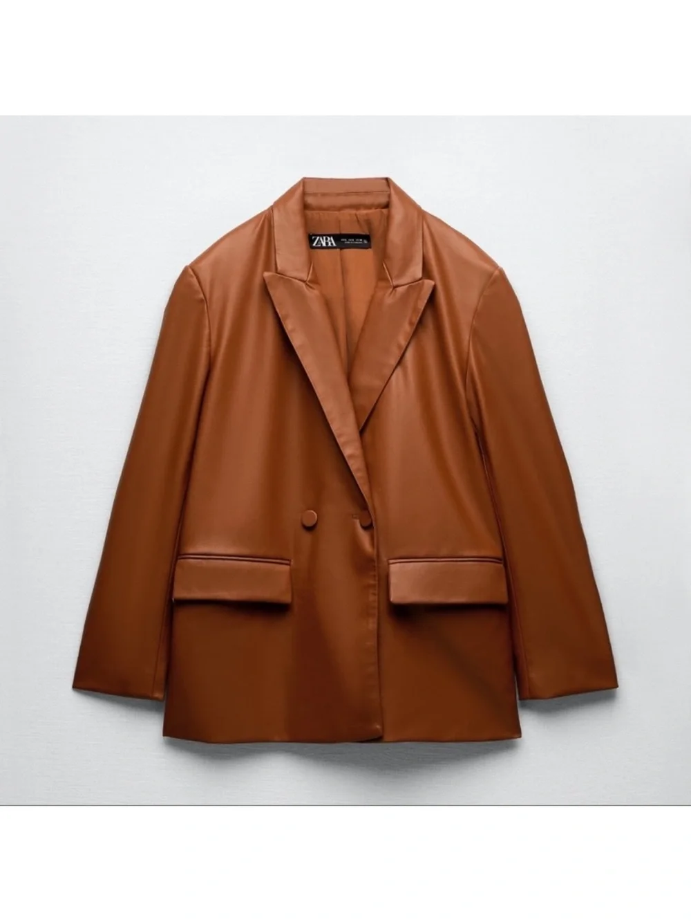 Zara Faux leather Oversized blazer - Picture 9 of 12